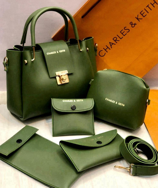 Charles & Keith 6-in-1 Premium Handbag Set – Elegant & Versatile