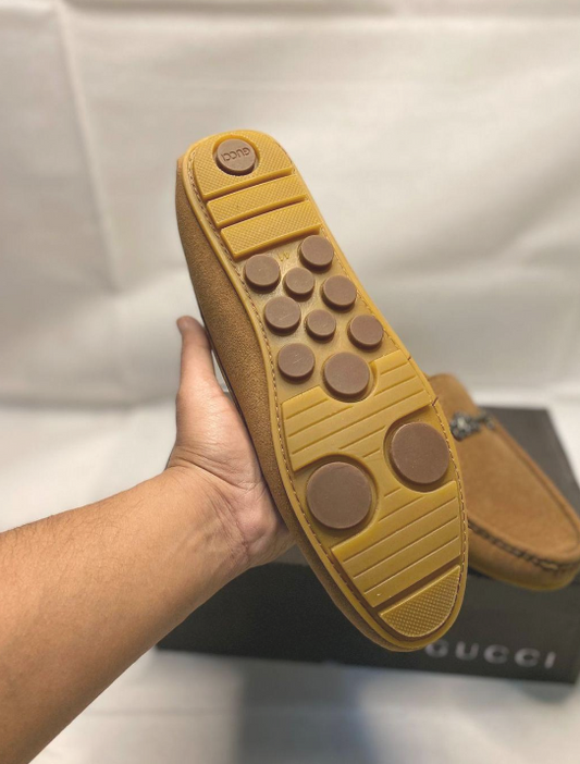 Men's Mustard Suede Loafers – Premium Fancy Slip-On Shoes