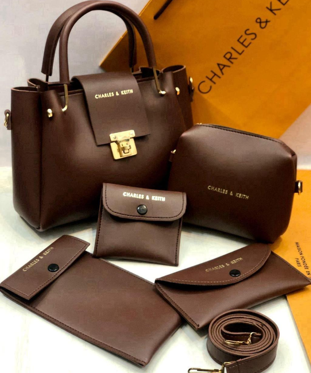 Charles & Keith 6-in-1 Premium Handbag Set – Elegant & Versatile