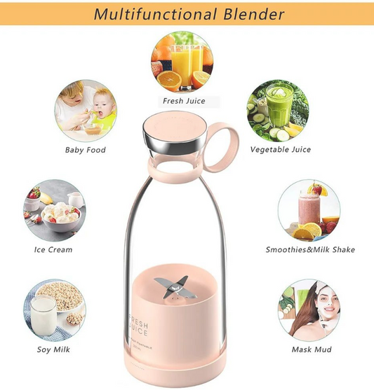 Fresh Juice Portable Electric Blender – USB Rechargeable, 350ml