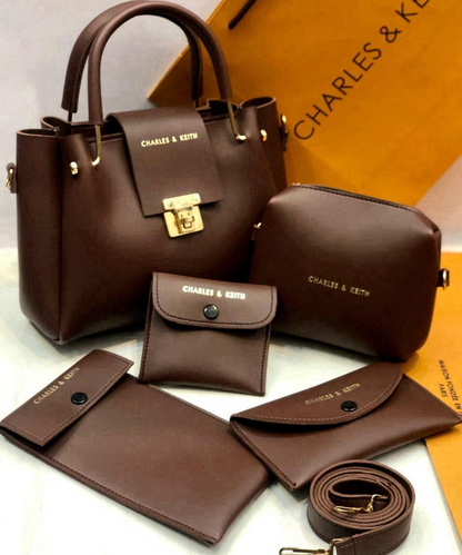 Charles & Keith 6-in-1 Premium Handbag Set – Elegant & Versatile