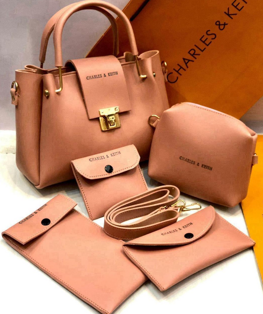 Charles & Keith 6-in-1 Premium Handbag Set – Elegant & Versatile